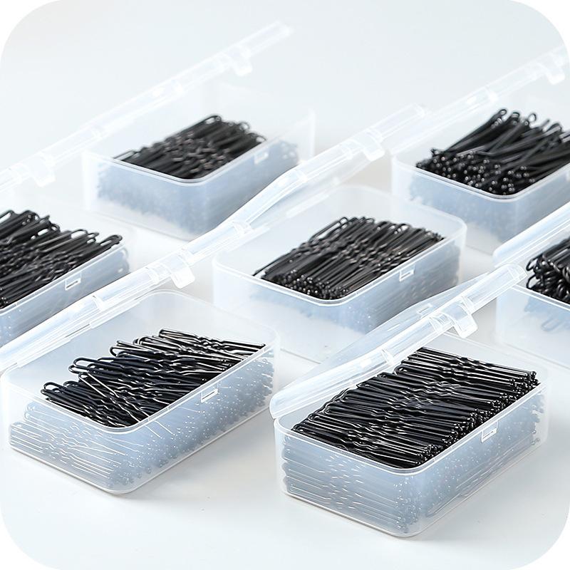 50/100Pcs Black Straight Line Hair Clip U-Shaped Needle Lady Hairpins Curly Wavy Grips Women Bobby Pins Styling Hair Accessories