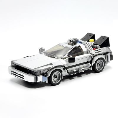 408 Peças Hot Deloreaned De Volta Para o Futuro Carro de Corrida Máquina do Tempo Modelo DlY Blocos de Construção Juguetes Para Crianças Brinquedos Presente de Aniversário