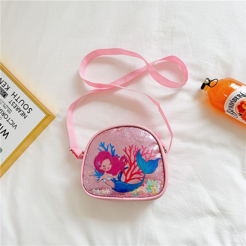 Stylish Korean Version Girl's Crossbody Bag With Shimmering Sequins Ideal For Toddlers