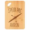 Planche À Découper / Plateau Apéro - PLANETEE - Aviron «J'peux Pas» - Bambou - 30×20×1 Cm - Gravée, Trou 24 Mm