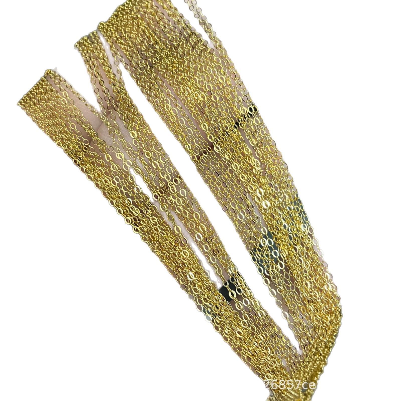 45cm S925 Sterling Silver Unisex Needle-Chain Pearl Accessory 45cm золотой