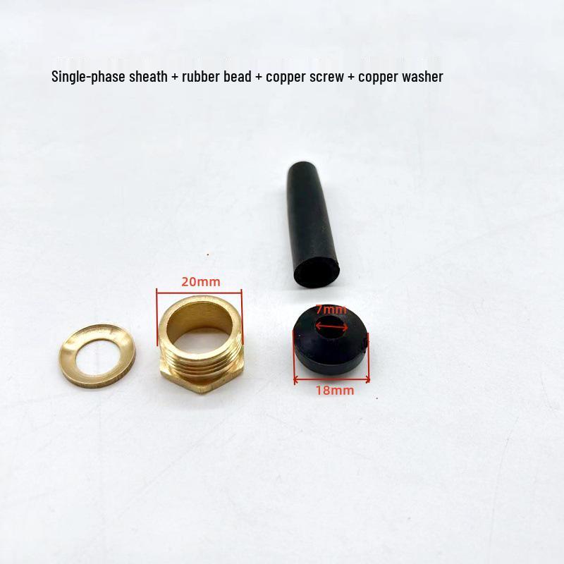 Waterproof Cable Seal Kit: Includes Copper Screws, Power Cord Sheath, and Glue Beads for Submersible Pump Accessories.