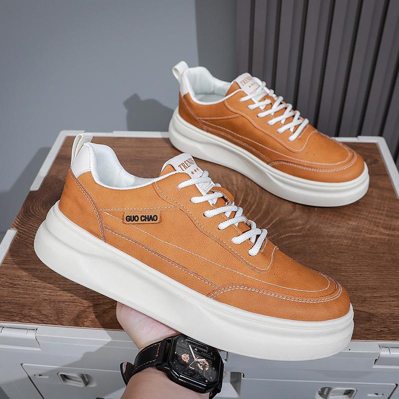 

Men s shoes new heightening thick baseplate shoes youth tooling catwalk outdoor Hong Kong style live broadcast popular sports and leisure shoes 39 жёлтый