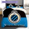Biancheria da letto personalizzata con nome Club Brugge KV Crest, Set copripiumino Copripiumino Federa Regalo di Compleanno per la Casa (1 * copripiumino + 2 * federa, senza nucleo)