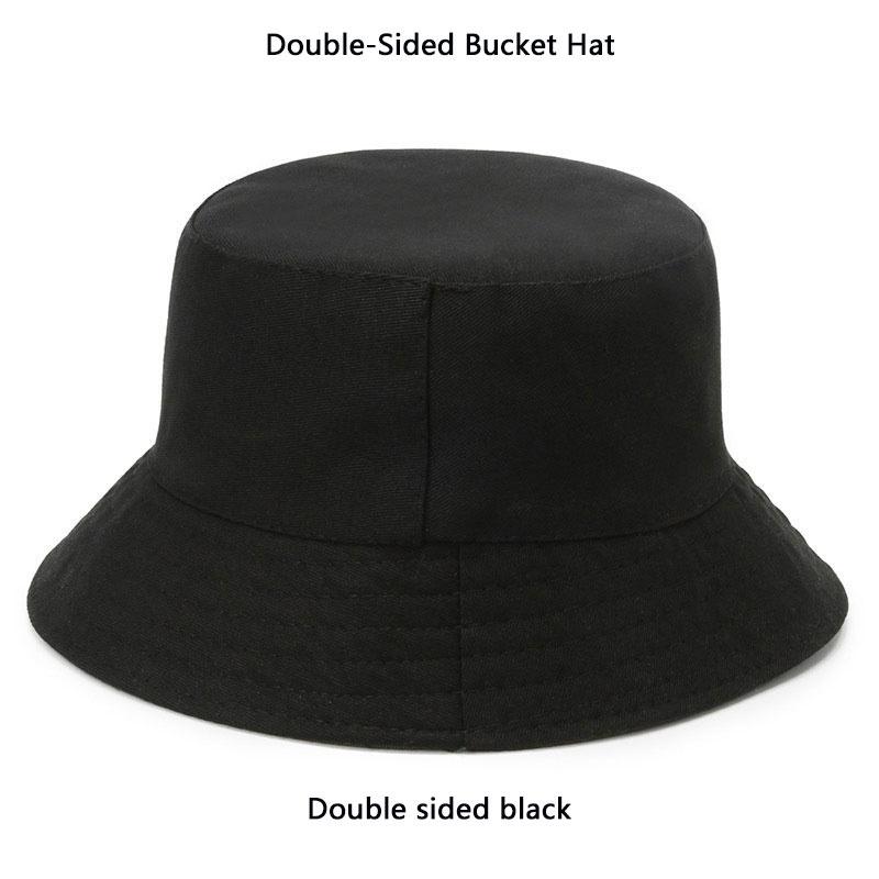 Unisex Oversize Cotton Bucket Hat For Big Head, Double Sided Design For Sun Protection And Breathability, Available In Multiple Colors