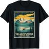 Yellowstone Nationalpark Vintage Berge Abenteuer T-Shirt