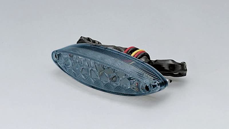 Kijima Motorcycle Parts Slim Cat's Eye Tail Lamp, LED, 108x29mm, Universal, Smoke, 218-3139