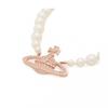 Vivienne WeStwood One Row Pearl Bath Relief Women S Choker Necklace 63010106 02g128