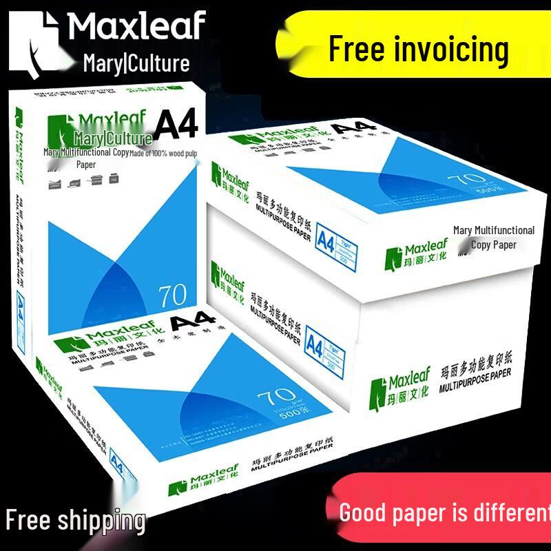 Jiemengzhe Mary A4 Photocopy Paper, 70g (5 Reams, 2500 Sheets)
