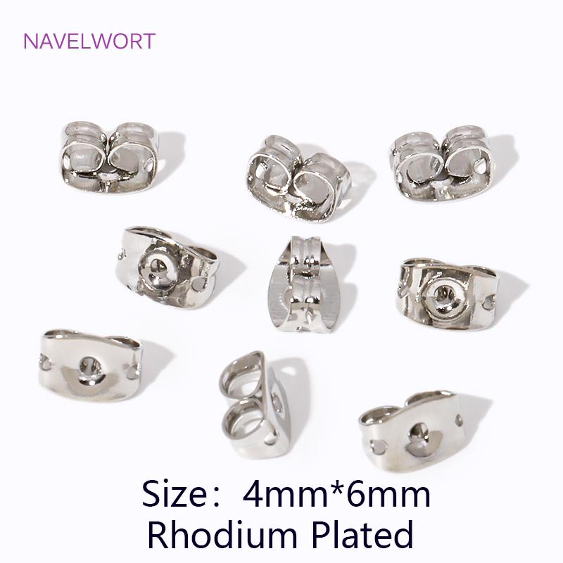 50/100Pcs 14K Gold Plate Brass Earing Back Stopper Butterfly Earing Plug For Jewelry Making DIY Earring Jewelry Accessories