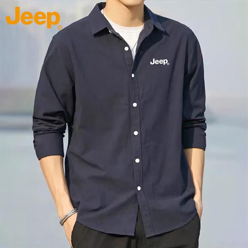 JEEP Men s Cotton Linen Long Sleeve Casual Shirt XL
