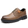 Men's casual leather shoes spring new fashion board shoes trendy men's single shoes retro tooling shoes