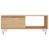  Coffee Table, Sonoma Oak 90x50x36.5 Cm Wood-based Material