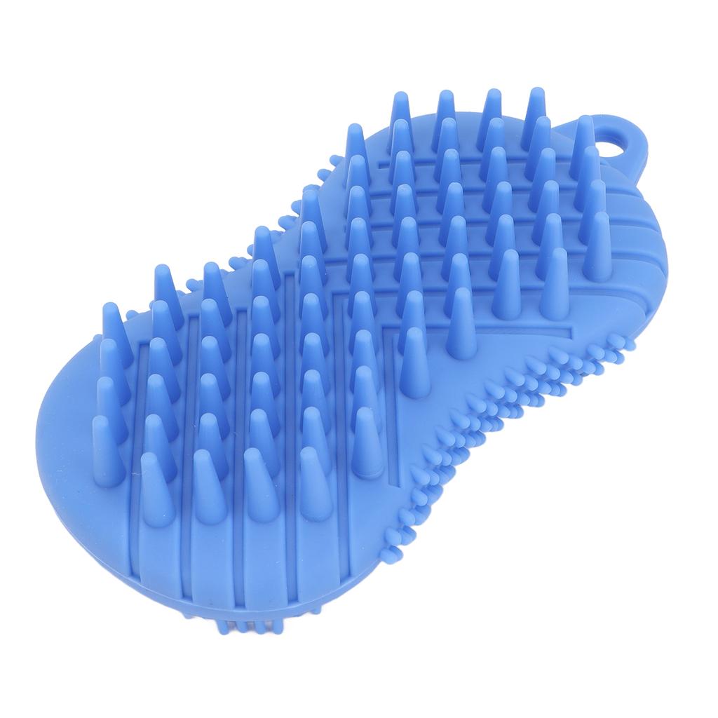 Silicone Bath Brush Men Women Soft Double Sided Exfoliating Massage Shampoo Body Scrubber Brush Blue
