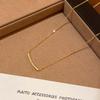 18K Gold Plated S925 Sterling Silver Smile Necklace with Pave Diamonds - Minimalist Choker Chain for Women