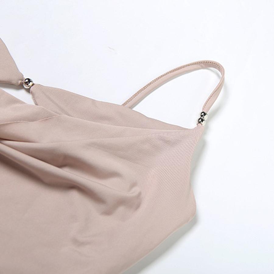 Ins Style Draped Collar Cami Top Women Sexy Pure Desire Spaghetti Strap Vest Summer Daily Wear