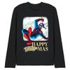 Spider-Man Unisex Adult Happy Thwipmas Christmas Window Long-Sleeved T-Shirt