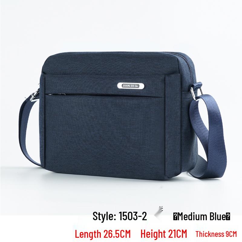 Men's Waterproof Oxford Cloth Crossbody Bag - Fashionable Business Shoulder Bag with Charging Feature