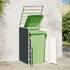 VidaXL Rangement à roulettes pour poubelles pour bac unique acier, rangement de poubelles, rangement de poubelles de jardin, 4006173