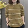 Frühlingsmode Rundhals Locker Gestrickte Bluse Langärmliger Pullover