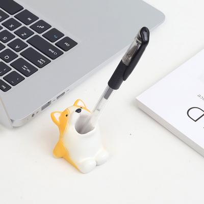 Niedlicher Tier-Zahnbürstenhalter Lustiger Harz-Stifthalter Mini Tier Einzelner Zahnbürstenständer Badezimmer-Organizer für Waschtisch-Arbeitsplatte Büro