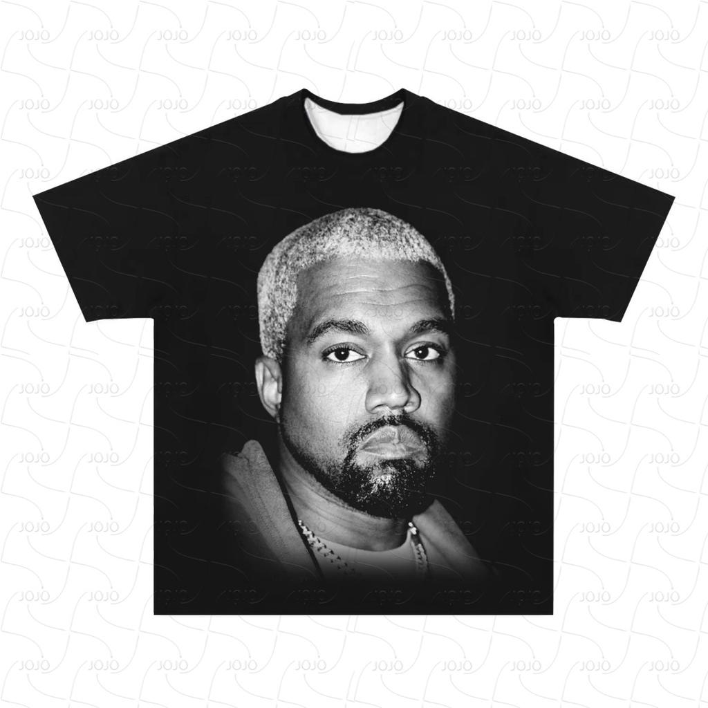 Rapper Kanye Retro Graphic American T-Shirt Men's Hip Hop Clothing Y2k Unisex Fashion Oversized Ghetto Gangster Top Gift for Fan