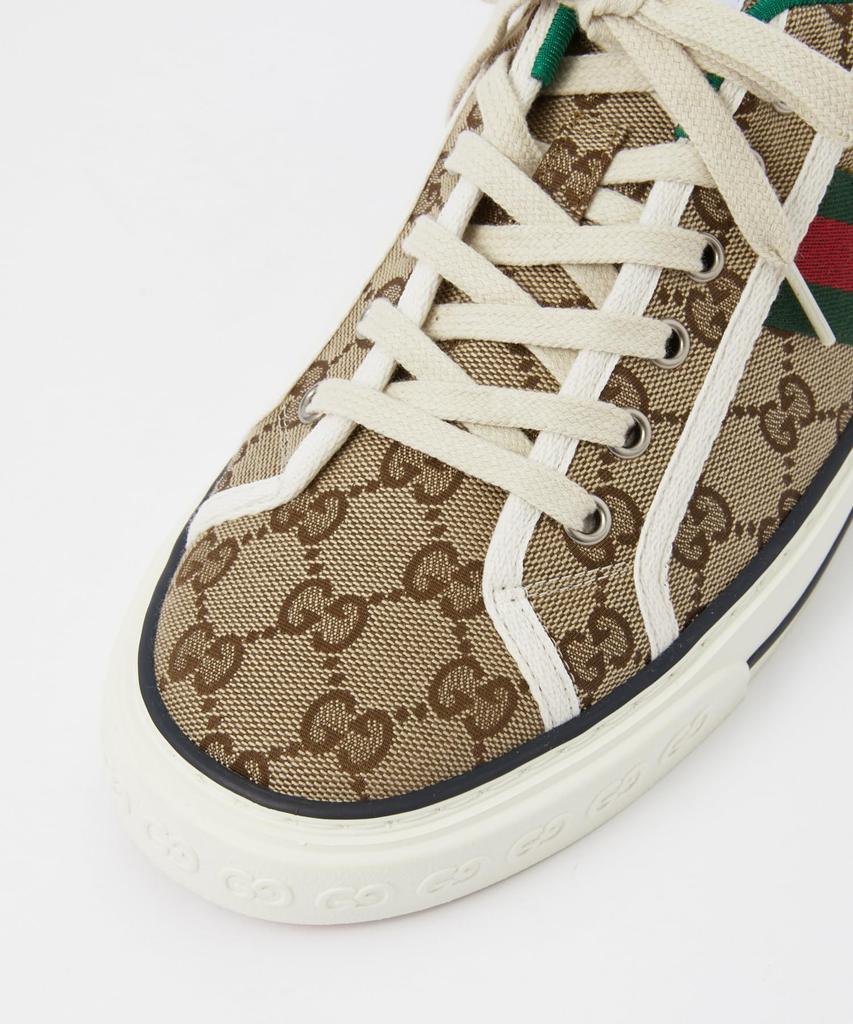 Gucci 1977 Tennis Size cm Sneakers, Men's, Beige/Ebony, 27.0 (606111 HVK20) [Used]