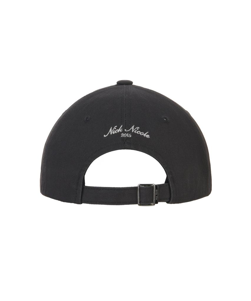 Nigaennikol Nicole Lettering Ball Cap_Charcoal