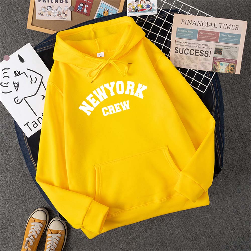 

Hirsionsan Нью-Йорк Толстовка з принтом літер Жіноча базова жіноча осінь з капюшоном Аніме Пуловери з довгими рукавами Повсякденні топи 2024 Y2k M