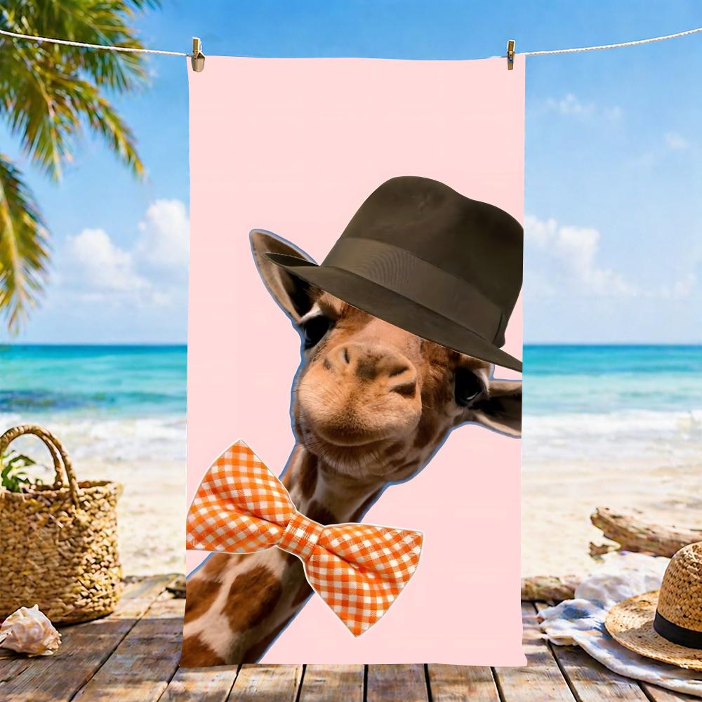 C-Cartoon GiraffeS Towel Microfiber beach towel, quick-dry, sand-free, ultra-fine fiber, super soft. 100X50CMSYJ100