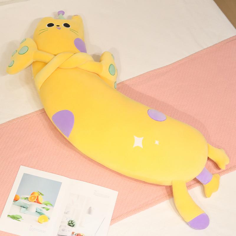 100/130 Cm Large Snuggling Cat Snuggly Dolls Filled Warm Breathable Sleepy Kitten Toss Throw Pillow Room Display Sweet Little Ones Keepsake