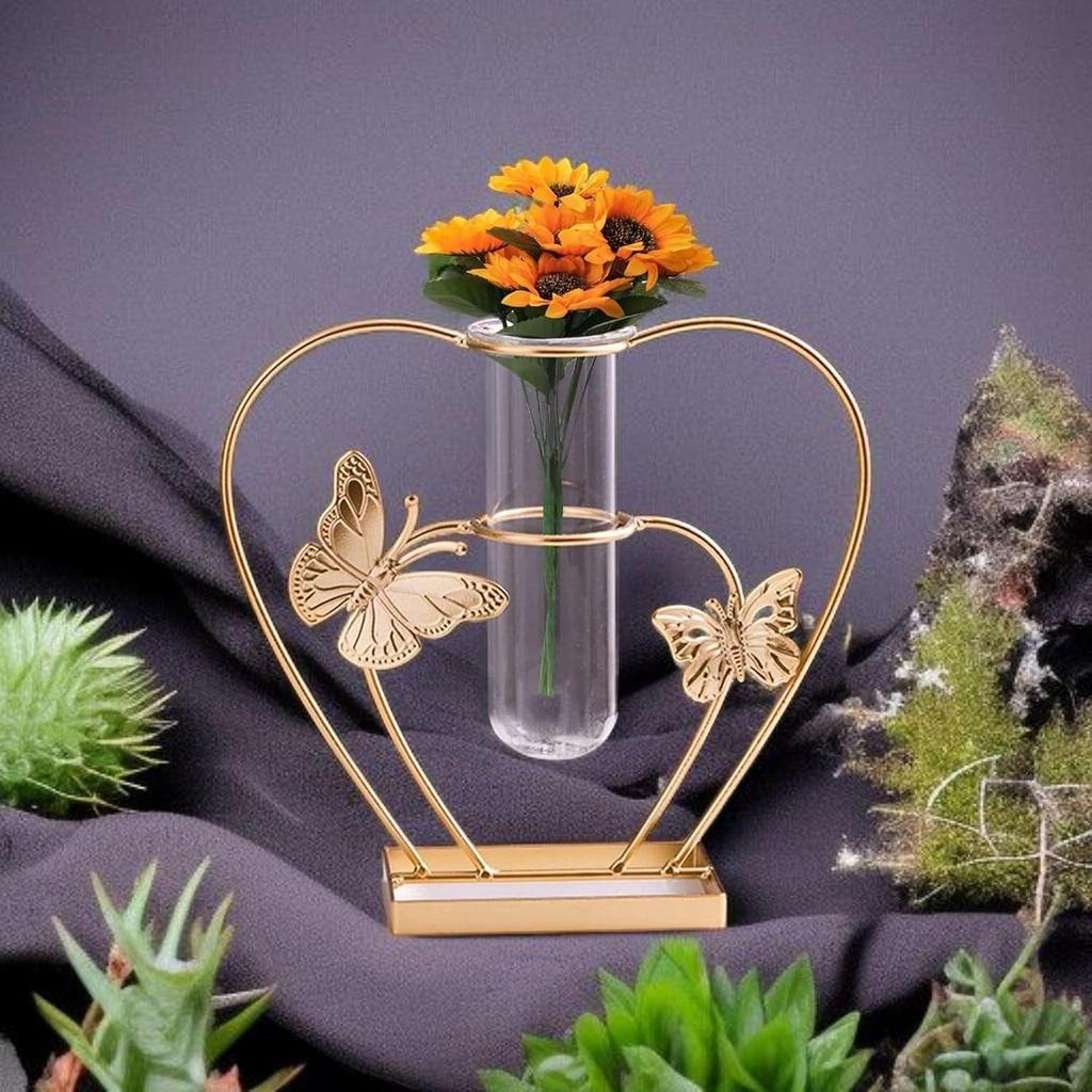 Metal Decorative Vase | 20 X 20 Cm | Gold Finish | Premium Tabletop Vase