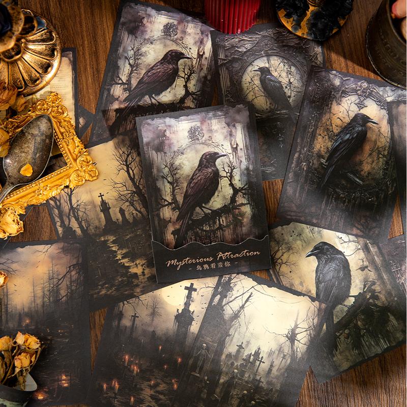 20pcs Vintage Mysterious Darkness Decor Scrapbooking Material Paper DIY Scrapbooking Decor Junk Journal Planner Stationery Paper