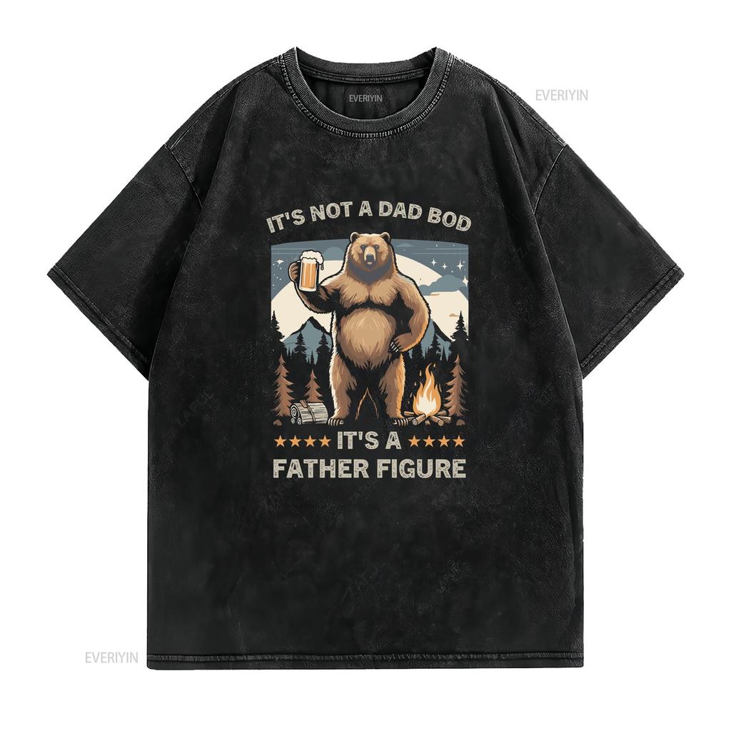 Its Not a Dad BOD Father Figure T Shirt vintage Washed Comfortable Breathable Soft graphic Casual Slightly Stretched Versatile