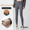 Women's High-Waisted Fleece-Lined Stirrup Yoga Pants – Warm, Thickened Base Layer with Tummy Control & Hip Lift for Autumn/Winter.
