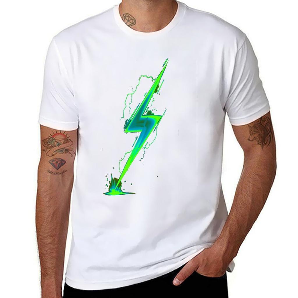 Green Lightning Bolt Tshirt Moisture Wicking Quick Dry Tee
