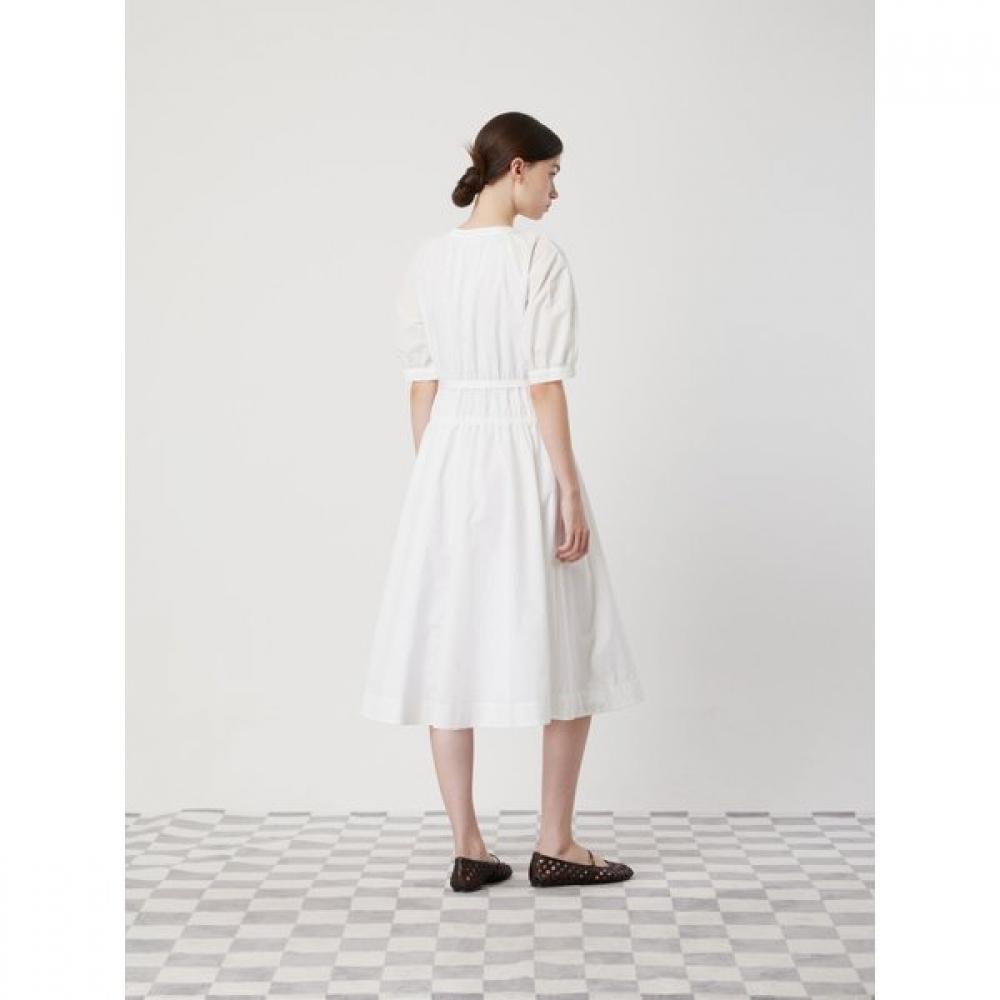 Cc Collect Round Neck Shirring Flare Dress C252mse032