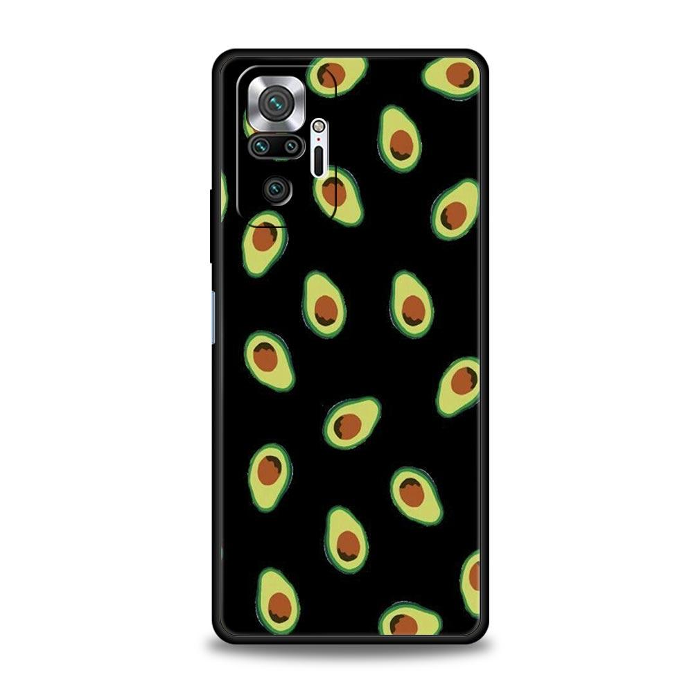 Cute Avocado Phone Case Cover for Redmi 14C 10C Note 15 14 13 12 10 11 K40 Pro Plus 5G Shockproof Soft TPU Shell Fundas Capas