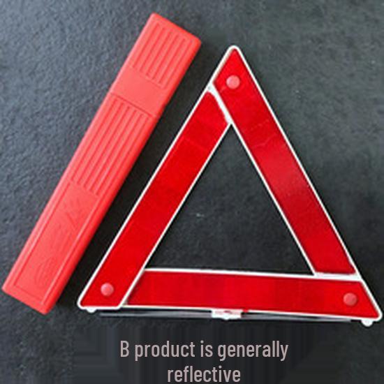 

Reflective Warning Triangle for Cars - Foldable Fault Sign with Compact Red Box Packaging.