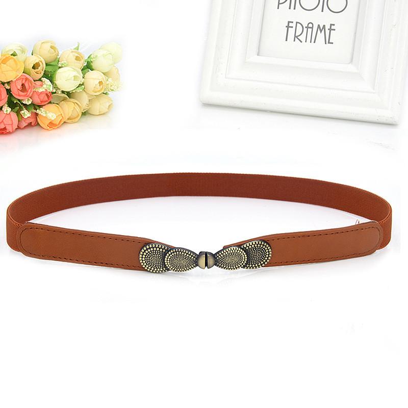 

Minimalist Pu Womens Skinny Belt With Alloy Buckle For Casual And Formal Outfits верблюд