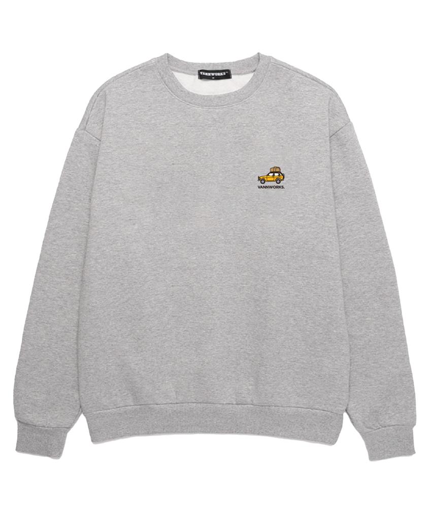 VANNWORKS Retro Camping Oversized Sweatshirt (Vls0015) Melange Grey (Type A)