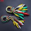 JCD 10PCS Alligator Clips Electrical, 5 Colors Test Leads with Testing Probes Crocodile Jumper Wires Cable with Alligator Clips