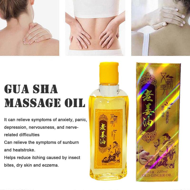 For Gua Sha Massage Oil 220ml with Wormwood Extract Soothing Calming Aromatherapy for Skin Rejuvenation Anxiety Relief All Skin Types