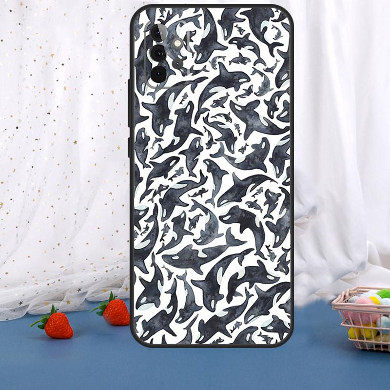 Orcas Whale For Samsung Galaxy A54 A34 A14 A36 A56 A26 A16 A15 A55 A53 A33 A35 A22 A32 A52 A05 A06 Case
