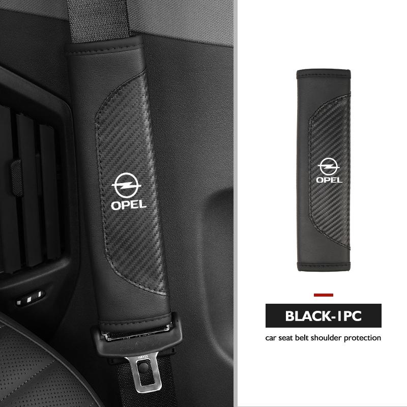 For Opel Leather Seat Belt Shoulder Cover Anti-slip Protection Pads Corsa Astra H G J Insignia Vectra Zafira Meriva