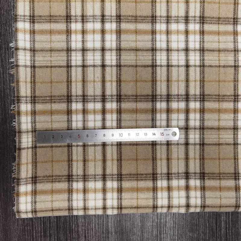 Children's Twill Plaid Flannel Shirt Fabric - Yarn Dyed, Brushed Cotton