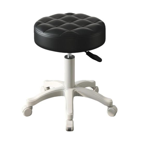 Pojízdná stolička s kolečky Umělá kůže Měkký polštář Výškově nastavitelný 360stupňový otočný bezruký rýsovací práce SPA Salon Bar Kavárna Domácí Stolička