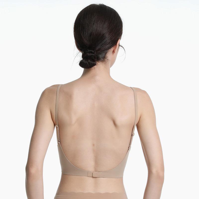 Backless Criss-Cross Seamless Bra - Comfortable, Sexy, Anti-Exposure Square Neck for Women