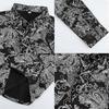 Camicia Casual da Uomo a Maniche Lunghe con Bottoni e Jacquard