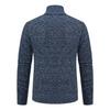 Men's Fleece-Lined Cardigan: Thick Knit Zipper Sweater with Stand-Up Collar for Autumn/Winter 2023